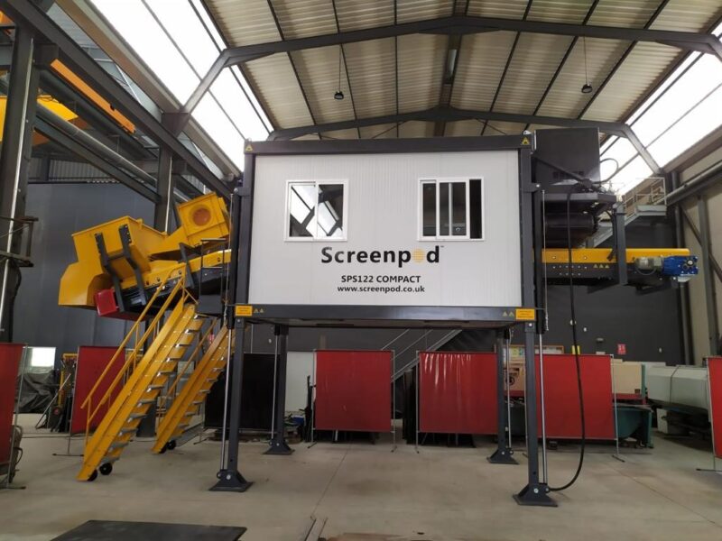 Cabine de tri mobile pour déchets - Screenpod SPS122 2 baies compactes_2