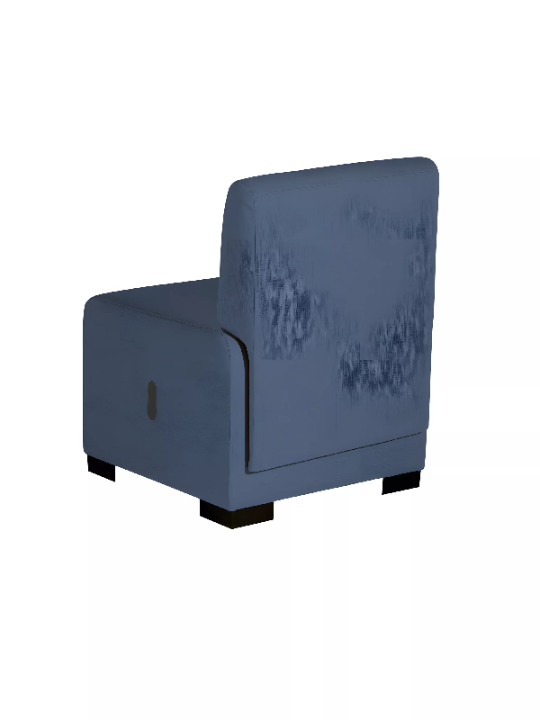 Canapé 1 place bleu denim_2