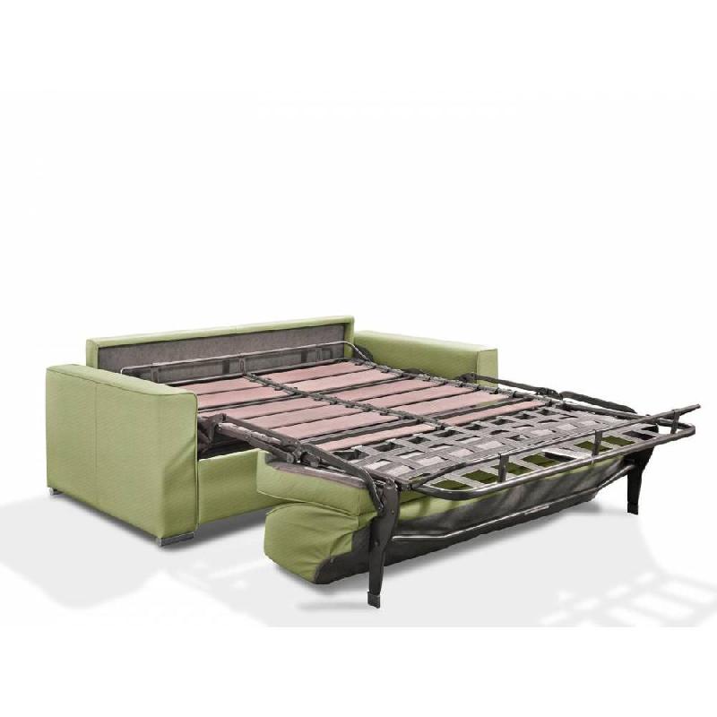 Canapé convertible express premium 140 cm - sommier à lattes Renatonisi - matelas Bultex tweed vert_2