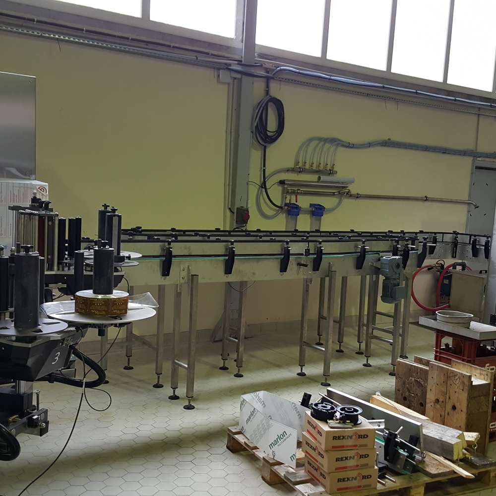 Convoyeur à chaîne en inox, motorisation classique / movimot / movigear pour l'agroalimentaire, le pharmaceutique et la cosmétique - cms_2