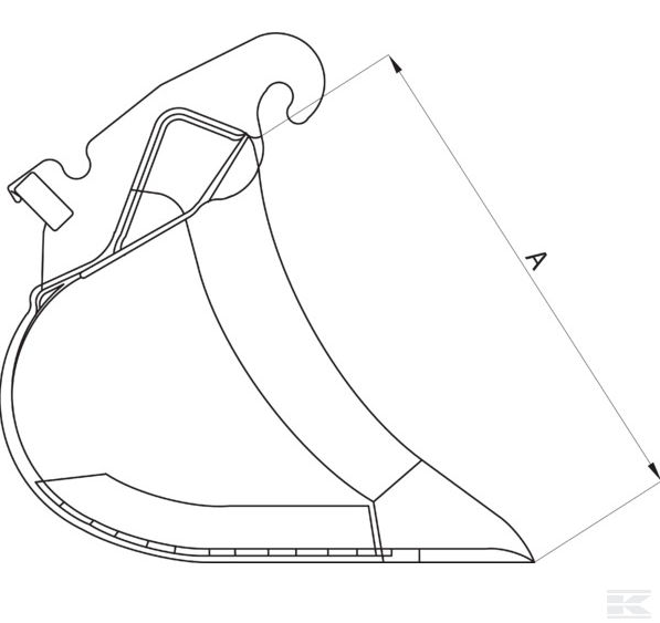 Godet d'excavation 500mm EBD05D500KR - CW05 - Kramp France_2
