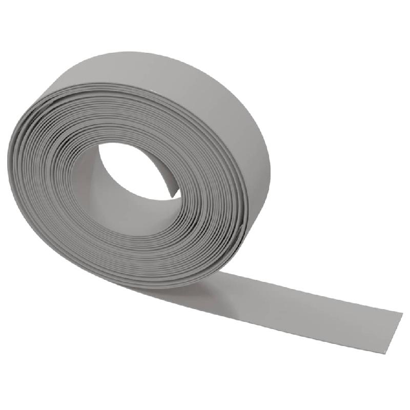 Vidaxl bordures de jardin 2 pcs gris 10 m 15 cm polyéthylène 3155440_2