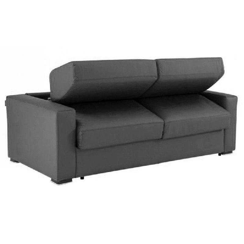 Canapé-lit DREAMER convertible 140cm - Système ouverture EXPRESS - Matelas 16cm Tweed gris silver_2