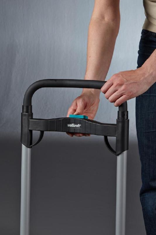 Diable pliable WOLFCRAFT - charge 100 kg - poignée escamotable et bavette pliable_2