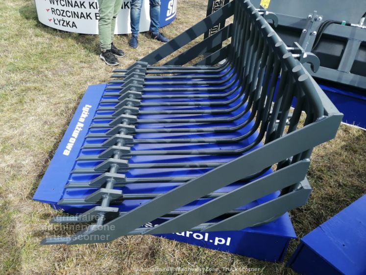 Fourche à pierres Sonarol LASNR2000 - Largeur 1600 à 2400 mm - Contenance 1,45 m3 - Attelages multiples_2