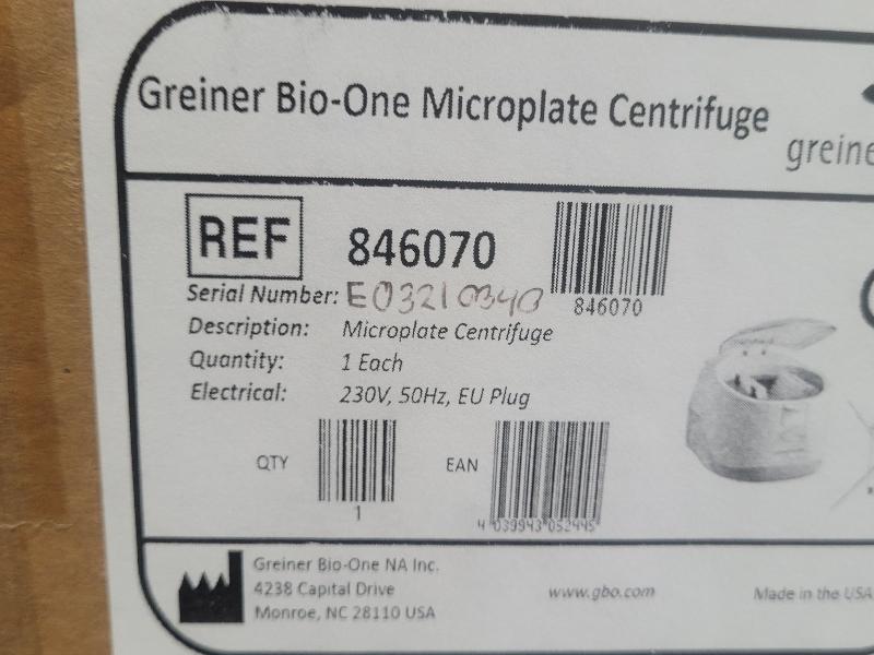 Mini centrifugeuse de laboratoire 846070 pour microplaques GREINER Bio-One_2