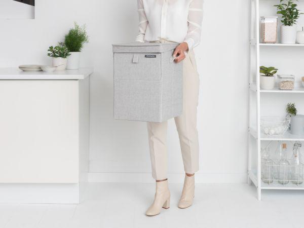 Panier à linge empilable Brabantia 35 litres - Grey - Tri efficace et compact_2