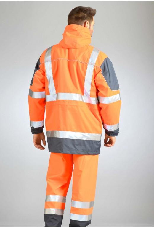 Parka 4 en 1 pluie et froid haute visibilité - EN ISO 20471 classe 3 - Réf. PK976_2