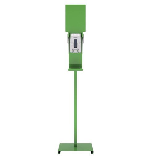 Station de désinfection des mains sanimains manuel - adzeo sas - dimensions 380 × 380 × 1630 mm - acier traité anticorrosion et anti-uv_2