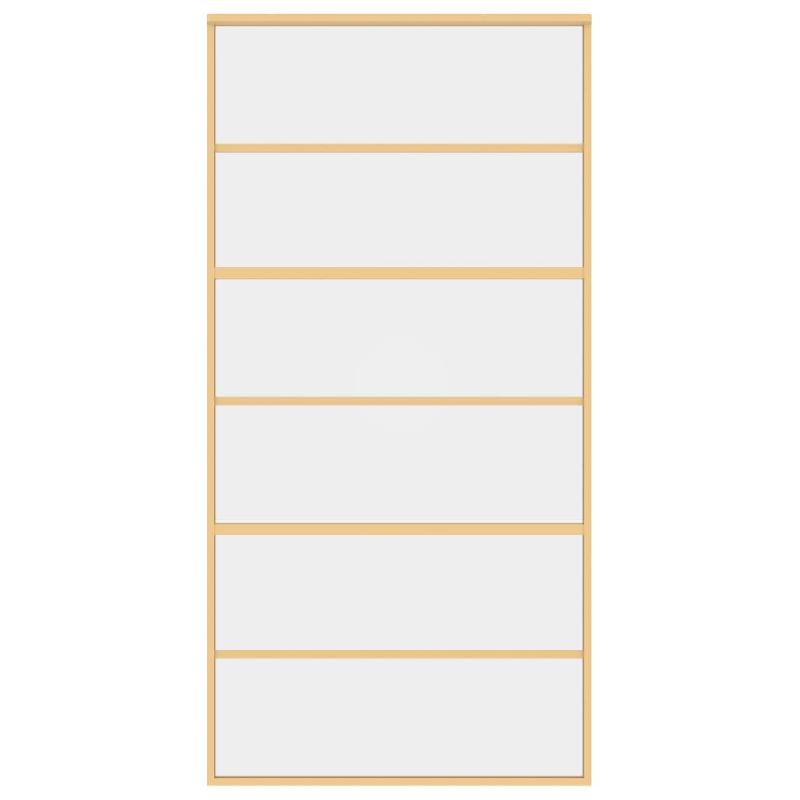 Vidaxl porte coulissante doré 102,5x205cm verre esg clair et aluminium 155162_2