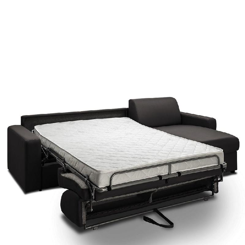 Canapé d'angle convertible express Midnight - Gris graphite - Couchage 140x197 cm - Matelas 16 cm - Fabrication italienne_2