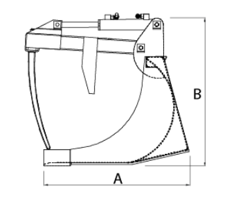 Godet d'engrais avec grappin - 1 grappin / 2 vérins - renforcés - attec_2