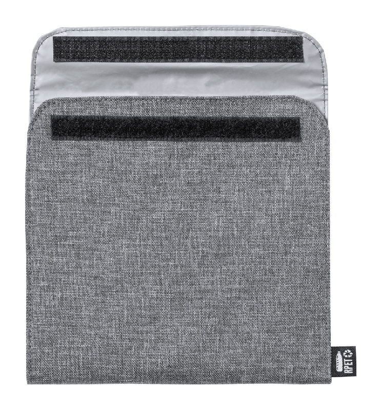 Sac isotherme réutilisable en polyester 600D RPET - labélisé RPET - couleur gris - 52g_2