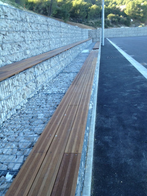Banc en gabion Stonebox - structure robuste en Crapal Premium® - formats standards variés_2