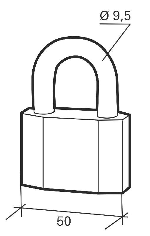 Cadenas à clé OCTO 50mm - Anse acier cémenté nickelé - 3 clés réversibles - Réf. 00190053 - Thirard_2