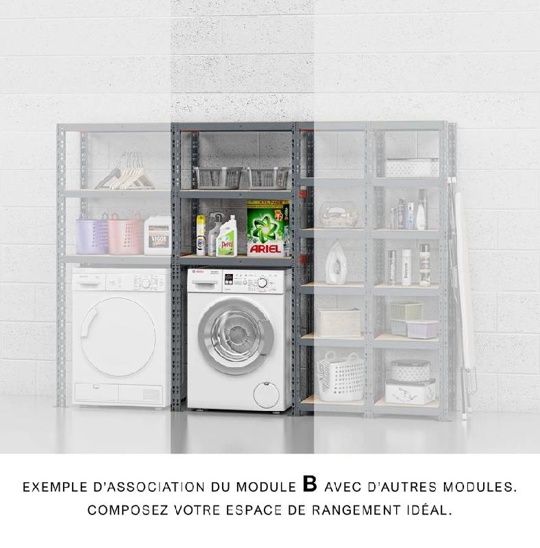 Extension étagère charge lourde Modulö - L. 70 cm - pour buanderie_2