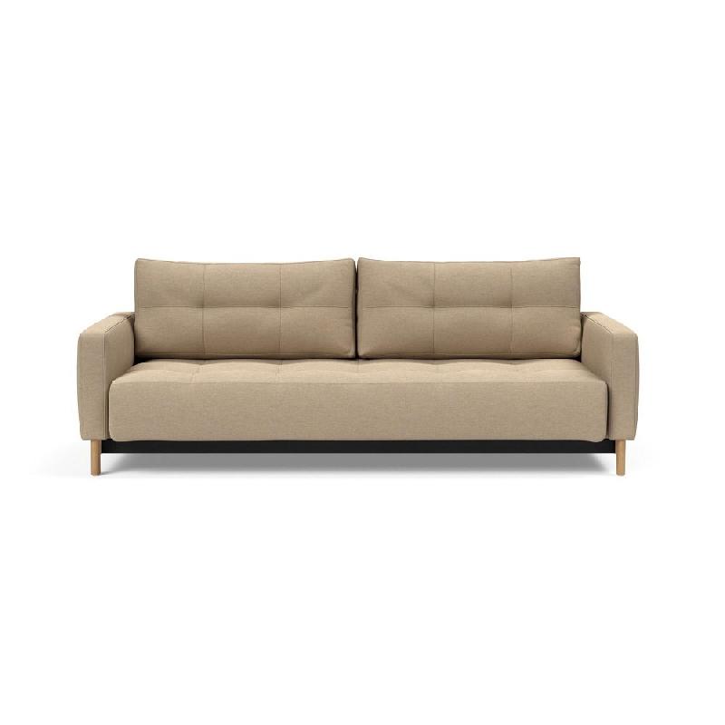 Canapé design gigogne Pyxis Deluxe Excess Lounger convertible - Innovation Living - tissu Phobos Mocha - couchage 155x200 cm_2