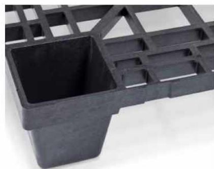 Palette plastique légère Planetpal Mix 12A12 LB9FR - Ref PA-LE-0147 - 1200x1200 mm, ajourée avec rebords, 8.34 kg_2