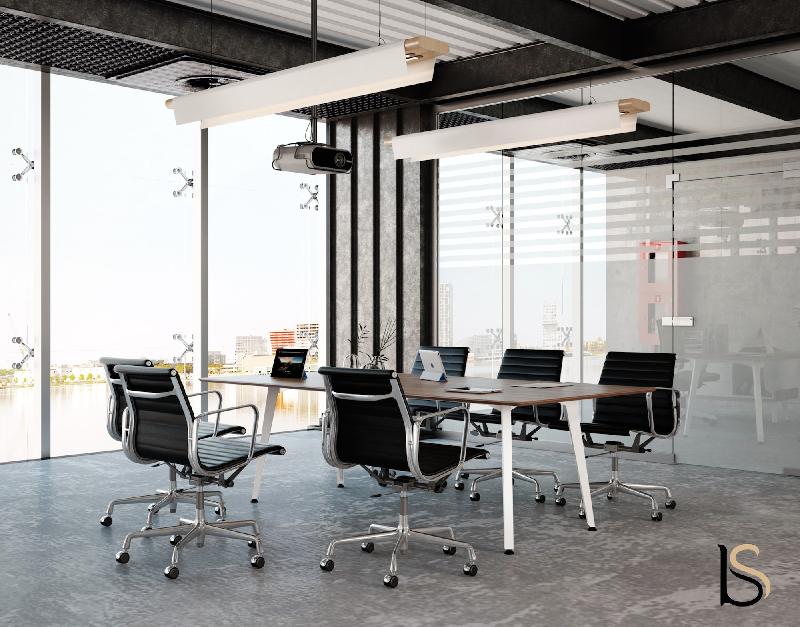 Table de réunion rectangulaire Arky - Oui, Noir, Sirocco_2