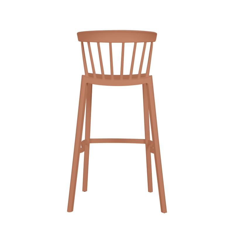 Windson - Tabouret de bar empilable en polypropylène Terracotta_2