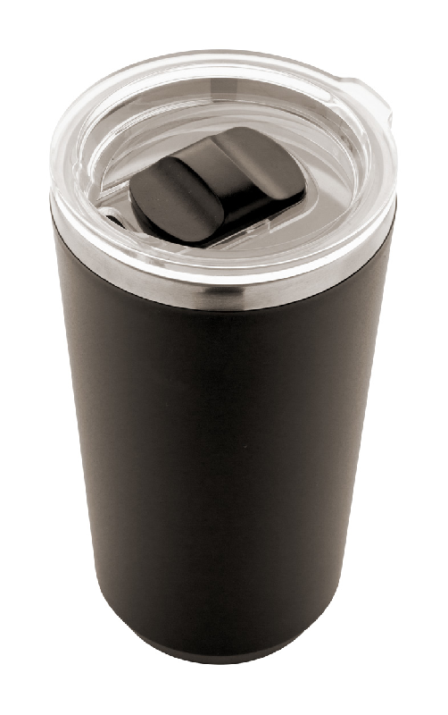 Mug thermos - isotherme en acier inoxydable à double paroi - 500 ml - couleur noire_2