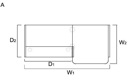 Banque d'accueil droite Valde avec accès bas - MDD. - 237, Blanc brillant, Droite_2