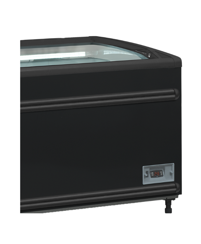 Bac bi-température 2m50 ICEBLACK - ETEF SFI250B avec couvercles vitrés incurvés et éclairage LED_2