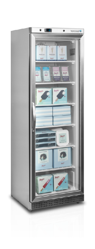 Congélateur vertical de vitrine Statique L.600mm 340L ext.SS430 TEFCOLD_2