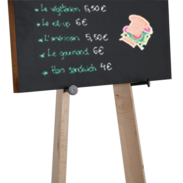 Chevalet bois naturel - Pliable et transportable - Réf : 215499 - Hauteur 1,5 m - Poids 3,2 kg_2