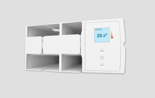 Radiateur chaleur douce Accessio digital 2 horizontal 1250W blanc - Atlantic - 524912_2