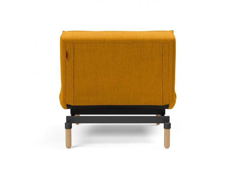 Innovation Living - Fauteuil Splitback Stem convertible lit 90x115 cm - pieds obus naturel - tissu Elegance Burned Curry_2