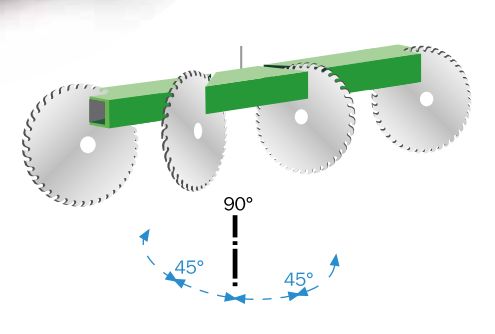 Panda 300 Echo - Tronçonneuse mono tête ascendante - Fom Industrie SRL - Lame en widia Ø 300 mm avec positionnement manuel_2
