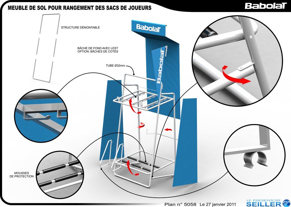 Présentoir modulaire Seiller - meuble présentoir en métal et bois - racks modulables et adaptables_2