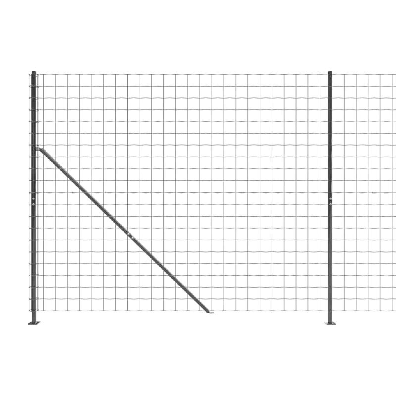 Vidaxl clôture en treillis métallique avec bride anthracite 1,6x25 m 154332_2