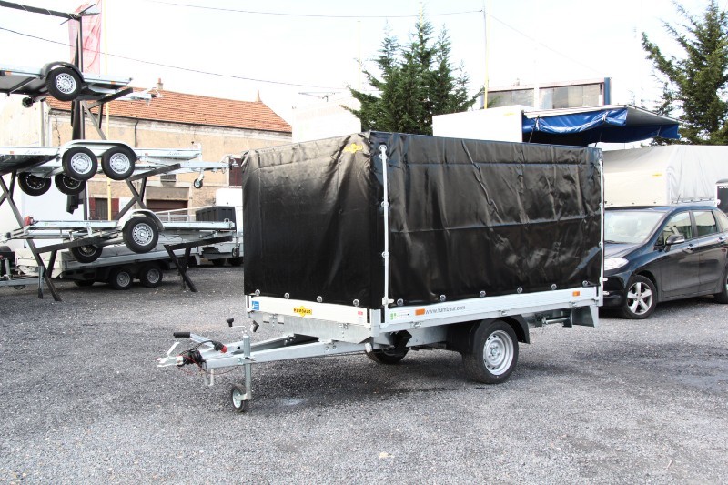 Remorque plateau avec roues dessous - Humbaur HN 132616 - 1 essieu, ridelles alu, structure modulaire_2