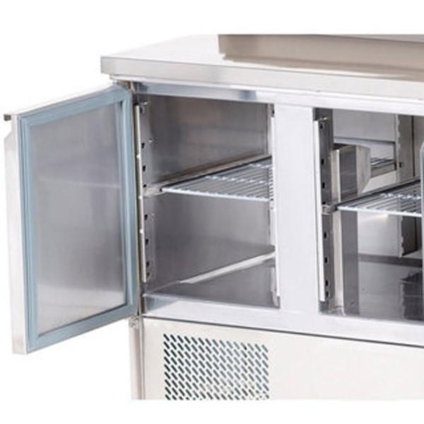 Saladette réfrigérée à capot télescopique - 2 portes GN 1/1 | L2g - S900STD_2