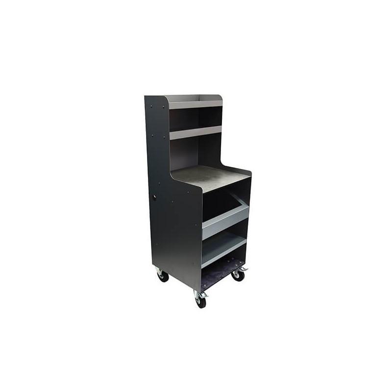 Desserte haute Hana Haute en compact et acier Gris Basalte VALERO_2