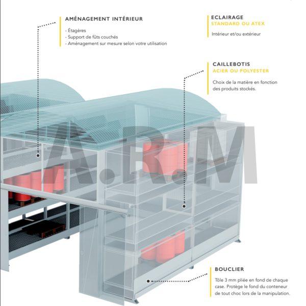 Magasin modulaire coupe 3D pour stockage_2