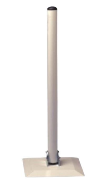 Potelet à coupelle rabattable - Disponible en Blanc, Rouge et Jaune - 4 kg - Hauteur 900 mm_2