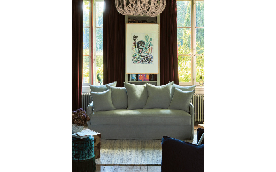 Canapé 2 places Cassis 156 cm convertible 14 cm déhoussable - Home Spirit_2