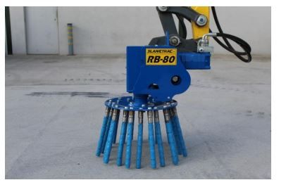 Brosse de désherbage hydraulique Slanetrac RB80 pour pelle_2