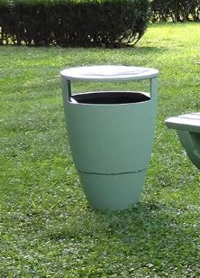 Medina - Cendrier corbeille 32L - Larusdesign - Fonte avec motifs géométriques marocains - Cendrier optionnel_2