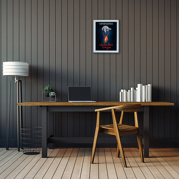 Cadres Bois 60x40 - Profilé 30 mm Noir - Réf : 30146040BNR - Suspension horizontale ou verticale_2