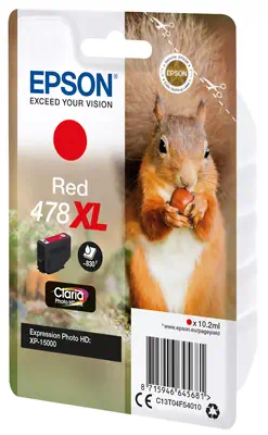 Epson Squirrel Singlepack Red 478XL Claria Photo HD Ink_2