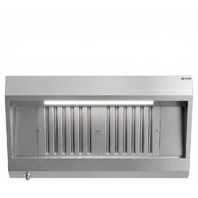 Hotte murale inox statique 1m20 avec filtre et éclairage | Profondeur 700 mm_2