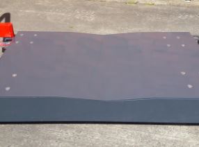 Chariot porte-bobine en acier laqué - Forte capacité de charge 600Kg - Plateau incurvé 800x500mm_2