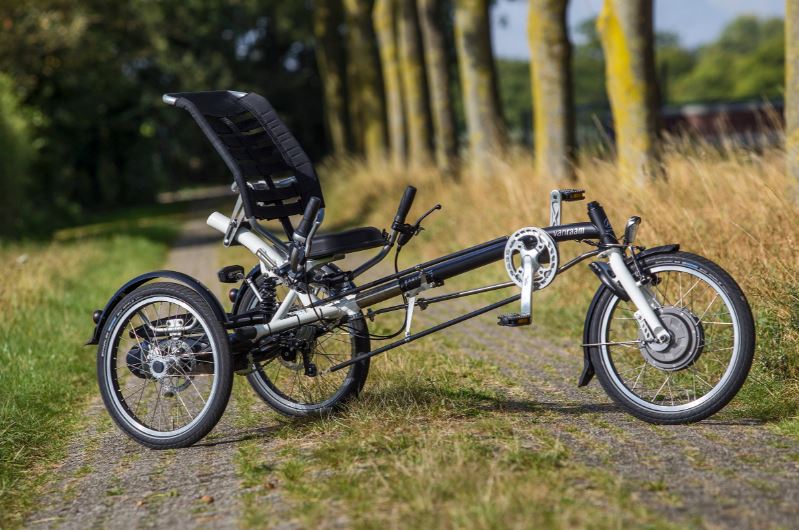 Vélo handicap tricycle couché Easy Sport avec siège ergonomique réglable_2