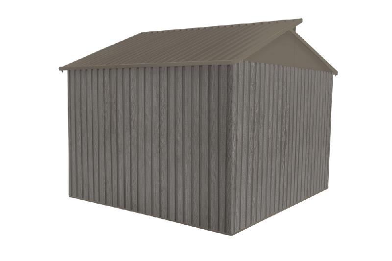 Abri jardin métal - aspect bois vieilli 9384 - 7,25 m² - gris_2