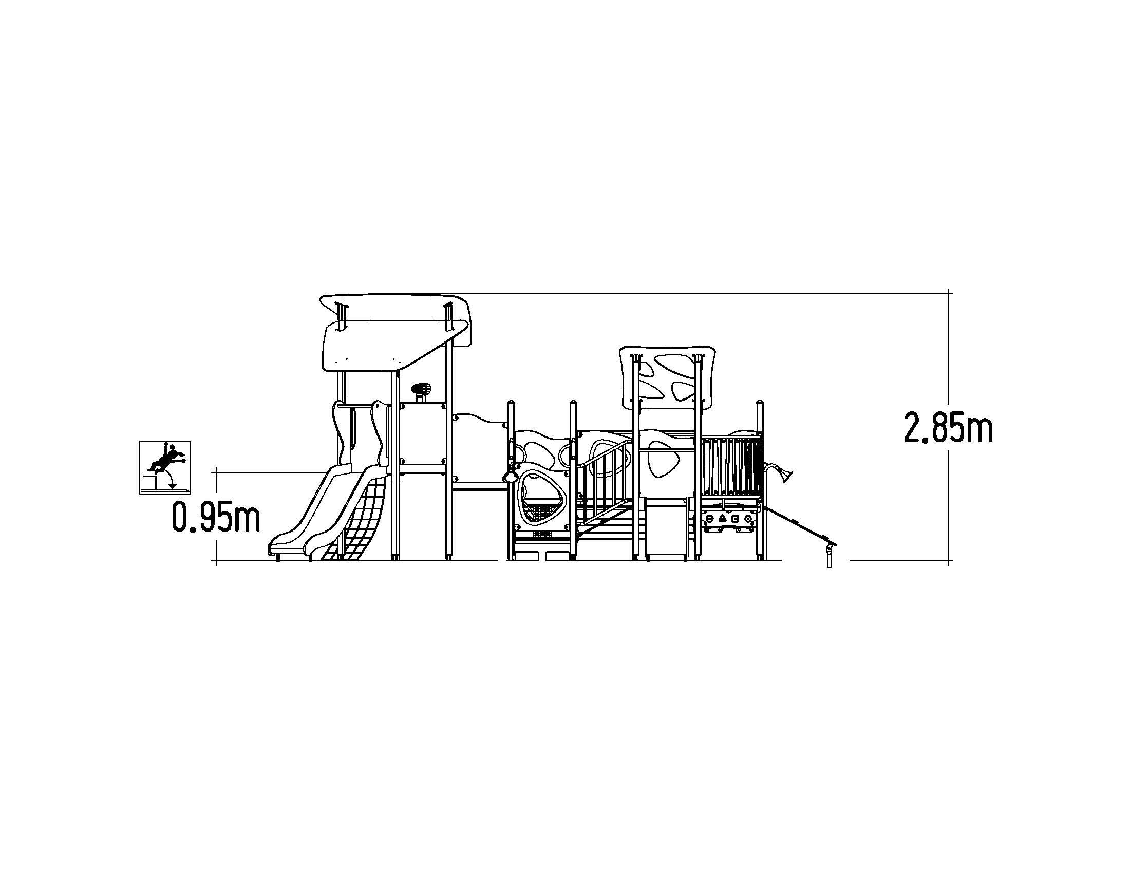 Structure multi-jeux - UniMini Vättern Hags - 3 à 5 ans - Grand modèle inspiré du lac d'Aneby_2