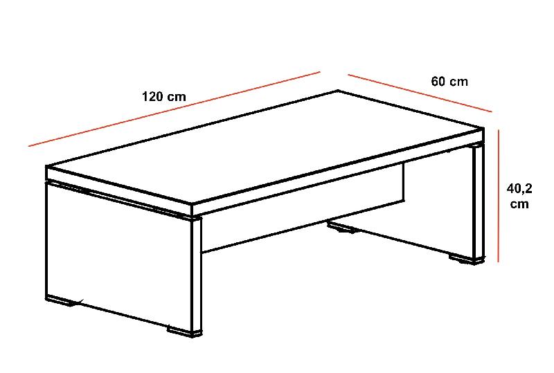 Table basse TAK - Mobel linea - 120, Acacia foncé_2